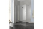 Ścianka prysznicowa Kermi Filia XP Walk-in Wall z podporą ścienną, szer. 75 cm, wys. 200 cm, stabilizator - 45°, profil srebrny, szkło przezroczyste z KermiClean