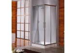 Kabina prysznicowa Novellini Lunes A 87-90 cm narożna - 1 część, profil srebrny, szkło przezroczyste 