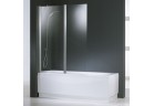 Parawan nawannowy Novellini Aurora 2 - 120x150 cm, profil srebrny, szkło przezroczyste