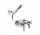 Bateria wannowo -natryskowa Roca Loft, chrom