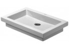 Umywalka Duravit 2nd Floor blatowa 58x42 cm, bez otworu z powłoką WonderGliss.