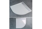 Brodzik z konglomeratu SanSwiss Ila półokrągły 900x900mm, biały