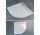 Brodzik z konglomeratu SanSwiss Ila półokrągły 900x900mm, biały