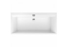 Wanna prostokątna Villeroy&Boch Squaro Edge 12, 170x75 cm z nóżkami i systemem przelewowo-odpływowym, Quaryl, biały Alpin