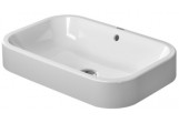 Umywalka stawiana na blat, Duravit Happy D. 60 cm, bezotworowa, Biały Alpin