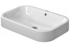 Umywalka stawiana na blat, Duravit Happy D. 60 cm, bezotworowa, Biały Alpin WonderGliss