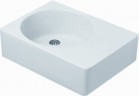Umywalka wiszaca, Duravit Scola, 61,5x46 cm, komora z lewej strony, 1-otworowa, Biały Alpin