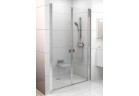 Drzwi prysznicowe dwuelementowe CSDL2 100 Ravak Chrome, biały + transparent