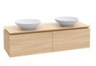 Szafka podumywalkowa Villeroy&Boch Legato, 1400x380x500 mm, Biały Mat, miejsce pod dwie Umywalki