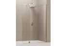 Kabina typu walk-in Novellini Giada H2 stała ze ścianką ruchomą 80+37 cm, profil chrom, szkło przeźroczyste