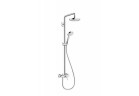 Komplet prysznicowy Hansgrohe Croma Select S 180 2jet z baterią jednouchytową, DN 15, biały/chrom