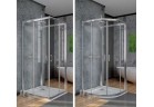 Kabina półokrągła czterościenna Radaway Premium Plus 2s, 80x80 cm, szkło przejrzyste/ grafit