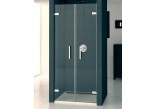 PYTAJ O RABAT ! Drzwi SanSwiss / Ronal PUR2, 2-częściowe do wnęki do 1250 mm, wysokość 2000 mm, chrom, szkło przeźroczyte