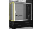 PYTAJ O RABAT ! Ścianka boczna do parawanu nawannowego SanSwiss TOP-Line 80 cm, srebrny mat, szkło przeźroczyste