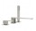 Bateria wannowa 3 otworowa Tres Cuadro, wylewka dł. 22 cm, stalowa,