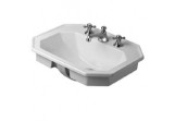 Umywalka Duravit 1930 Series blatowa 58x47 cm z 1 otworem na baterię