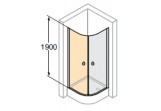 Drzwi prysznicowe Huppe Design Pure- skrzydłowe, szer. 80 cm