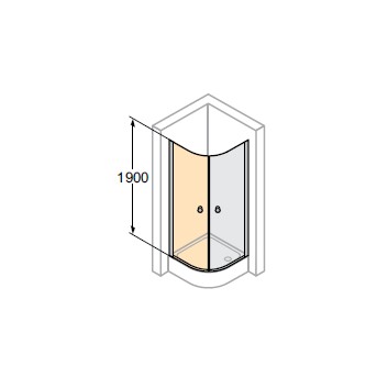 Drzwi prysznicowe Huppe Design 501 - skrzydłowe, szer. 800mm- sanitbuy.pl