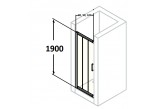 Drzwi do wnęki suwane Huppe Classics 80 cm z elementem stałym, srebrny mat, szkło przeźroczyste - sanitbuy.pl