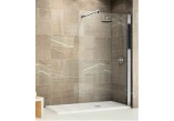 Ścianka prysznicowa Novellini Giada H stała 80 cm, profil srebrny,  szkło przeźroczyste- sanitbuy.pl
