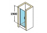 Drzwi do ścianki bocznej Huppe Classics 100 cm, wys. 200 cm, srebrny poler, szkło przeźroczyste 