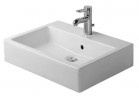 Umywalka Duravit Vero, 1-otworowa, z półką na baterię, 60x47 cm, biała