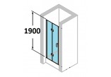 Drzwi prysznicowe Huppe Design Pure składane, szer. 80 cm, z powłoką Anti-Plaque, profil chrom eloxal- sanitbuy.pl