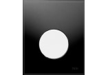 Przycisk spłukujący TECEloop do pisuaru z wkładką zaworową, szkło czarne, przycisk biały