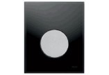 Przycisk spłukujący TECEloop do pisuaru z wkładką zaworową, szkło czarne, przycisk chrom matowy
