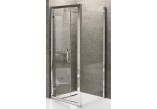 Drzwi prysznicowe obrotowe Novellini Kuadra G 66-72 cm, profil chrom, szkło przezroczyste 