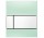 Przycisk spłukujący TECEsquare do pisuaru z wkładką zaworową - szkło zielone, przycisk biały