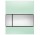 Przycisk spłukujący TECEsquare do pisuaru z wkładką zaworową - szkło zielone, przycisk chrom połysk