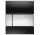 Przycisk spłukujący TECEsquare do pisuaru z wkładką zaworową - szkło czarne, przycisk chrom połysk