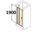 Drzwi prysznicowe Huppe Design Pure skrzydłowe ze stałym segmentem, szer. 90 cm, profil chrom eloxal, szkło z powłoką Anti-Plque