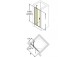 Drzwi prysznicowe Huppe Design Pure skrzydłowe ze stałym segmentem, szer. 90 cm, profil chrom eloxal, szkło z powłoką Anti-Plque- sanitbuy.pl