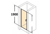 Drzwi do wnęki Huppe Design Pure - skrzydłowe, szer. 100 cm, z powłoką Anti-Plaque