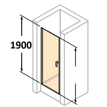 Drzwi prysznicowe Huppe Design Pure - skrzydłowe, szer. 100 cm, z powłoką Anti-Plaque- sanitbuy.pl