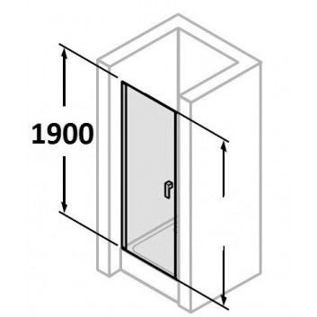 Drzwi prysznicowe Huppe Design Pure - skrzydłowe, szer. 1000mm, z powłoką Anti-Plaque, profil chrom eloxal- sanitbuy.pl