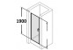 Drzwi prysznicowe Huppe Design Pure skrzydłowe, szer. 1000mm, profil chrom eloxal- sanitbuy.pl