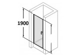 Drzwi Huppe Design Pure - skrzydłowe, szer. 90 cm, srebrny mat, przeźroczyste