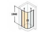 Drzwi prysznicowe Huppe Design 501 - skrzydłowe ze stałym segmentem, szer. 800mm, profil chrom eloxal, szkło z powłoką Anti-Plaq- sanitbuy.pl