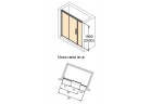 Drzwi do wnęki Huppe Design Pure 120cm, ze stałym segmentem i częścią boczną, srebrny mat, szkło przeźroczyste