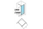 Ścianka boczna Huppe Design Pure 70 cm, wys.190 cm, chrom, przeźroczyste z AntiPlaque