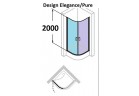 Drzwi skrzydłowe Huppe Design Pure, 1-część, 80 cm, wys. 200 cm, silver mat, szkło przeźroczyste 