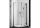 Kabina półokrągła Radaway Essenza New PDD 80 cm, cześć lewa, chrom, szkło przeźroczyste EasyClean