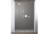 Drzwi do wnęki z dwiema ściankami stałymi Essenza New DWJS 110 cm, LEWE, chrom, szkło przeźroczyste EasyClean