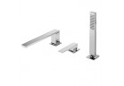 Bateria wannowa Slim- Tres trzyotworowa, z rączką, 220 mm