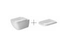 Miska Duravit Happy D.2 wisząca 36,5x54 cm, rimless, bezrantowa + deska wolnoopadajaca