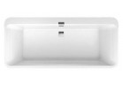 Wanna prostokątna Villeroy&Boch Squaro Edge 12, 180x80 cm z nóżkami i systemem przelewowo-odpływowym, Quaryl, środek zaokrąglony, biały Alpin