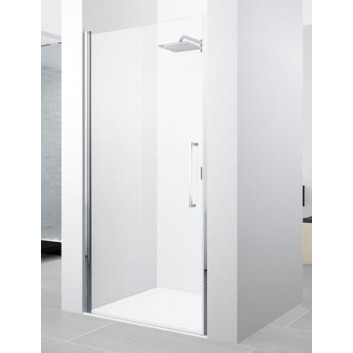 Drzwi prysznicowe do wnęki  Novellini Young 2.0 B1, profil chrom, szkło przeźroczyste- sanitbuy.pl